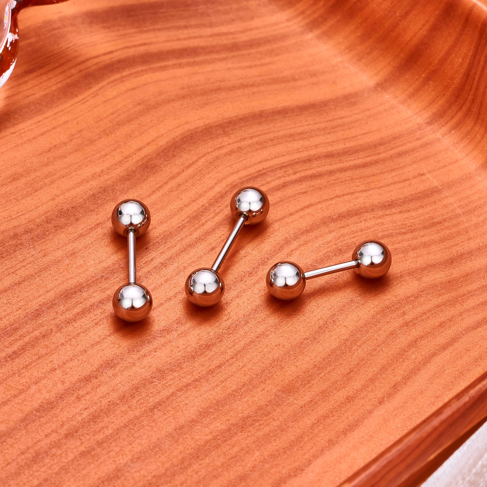1/10 Stück Externer/Interner Gewinde-Piercing-Schmuck aus G23 Titan, 14G 16G, langer Industrial Barbell Ring, Zungenpiercing, sexy Barbell – Detail 5