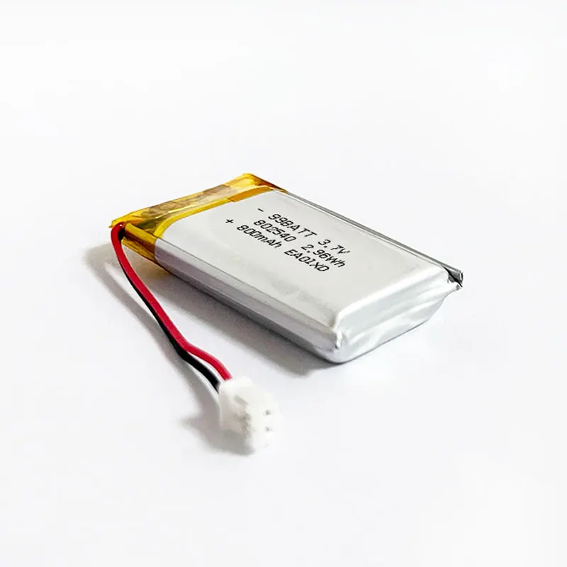 800mAh 802540 082540 Rechargeable Lithium Polymer Battery 3.7V Lipo Pouch Cell for Razor Breast Pump Counter Light Card Speaker