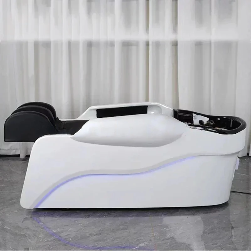 

Electric Massage Shampoo Bed Hair Therapy Luxury Beauty Salon Chair Head Spa Washbasin Lavacabezas Beauty Furniture LJ50SC