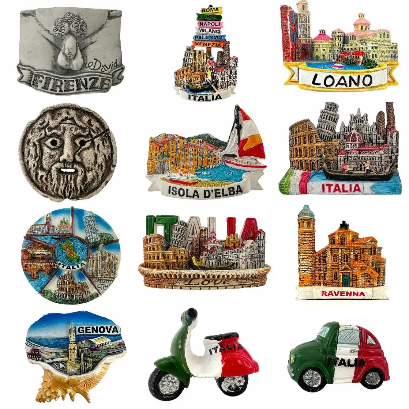 Italy Fridge Magnets Firenze Genova Lsola Delba Travel Memorial Magnetic Refrigerator Stickers Gift Room Decoration Collectio