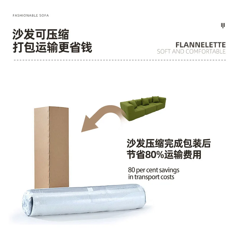 وحدة أريكة ضغط الفراغ أريكة ضغط حقيبة لفة الإسفنج الكامل شقة صغيرة التجارة الخارجية أريكة الفانيلا #5