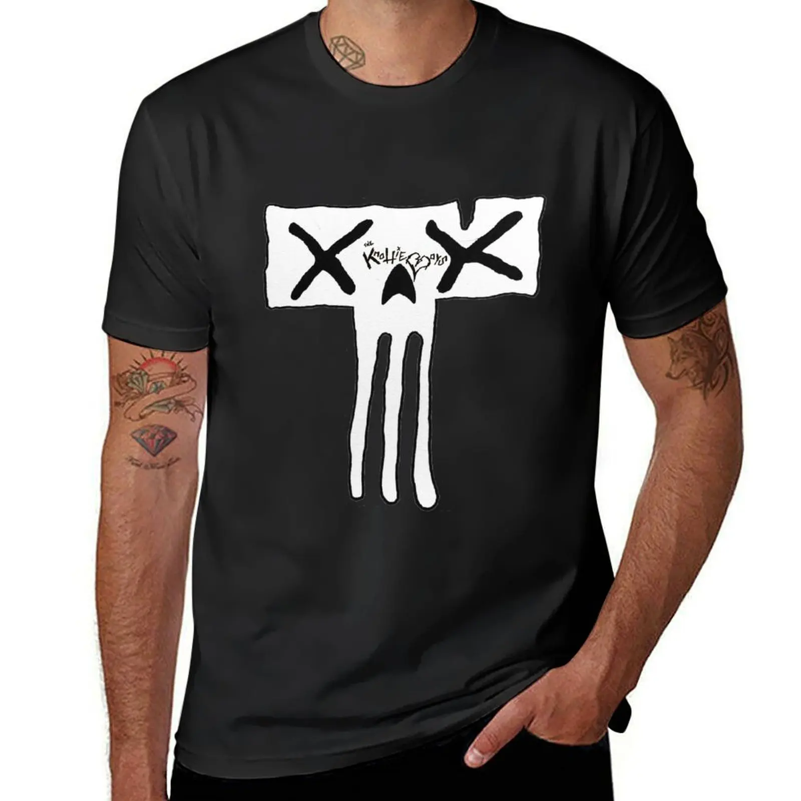 Knottie Skull T-Shirt oversized plain T-shirts for men cotton