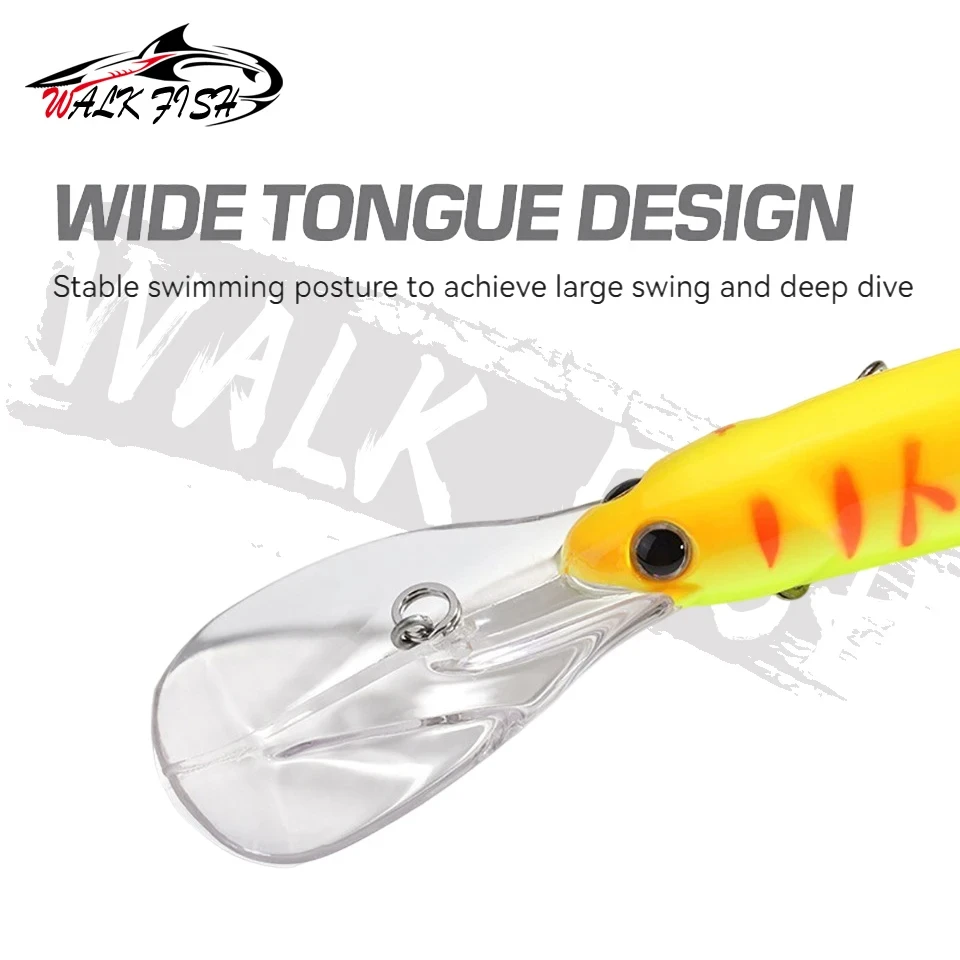 WALK FISH Deep walleye Trolling Fishing Lure Wobbler 12cm 20g Floating Crankbait Minnow Bass Pike Bait Depth 0-6m Fishing Tackle view 6