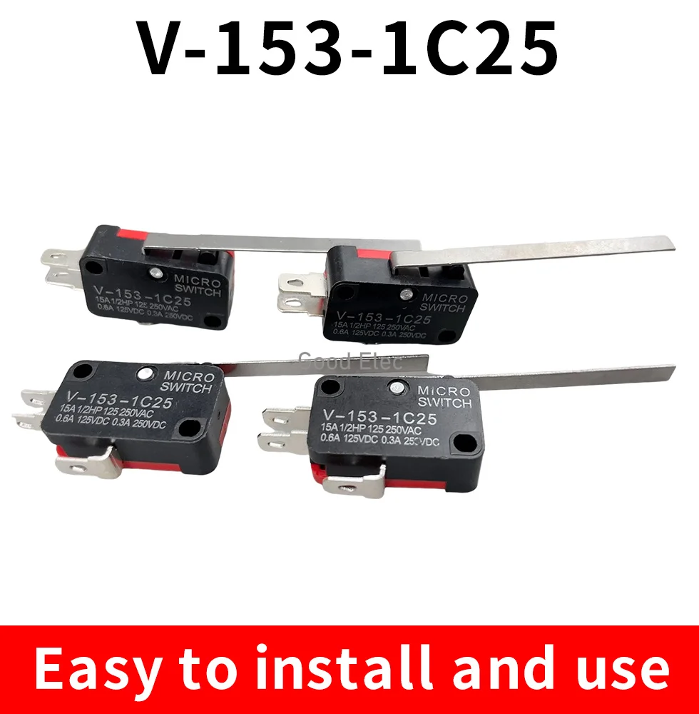 V-153-1C25 Long Straight Hinge Lever SPDT Micro Limit Switch