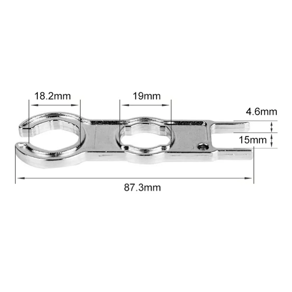 Solar Socket Wrench Open End Wrench Easy To Use Lightweight Portable Sliver Solar Tool 2pcs Connector Brand New