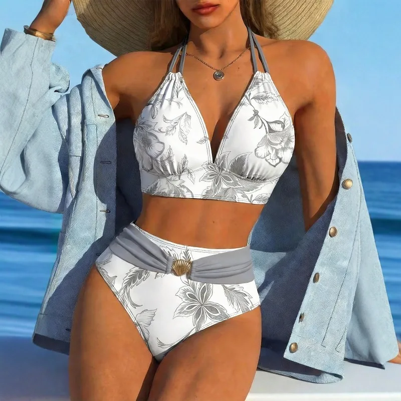 

Swimming Suit for Women Micro Bikini Bathing New Fashion European and American Over-the-Shoulder High-Waisted Sexy Beachwear