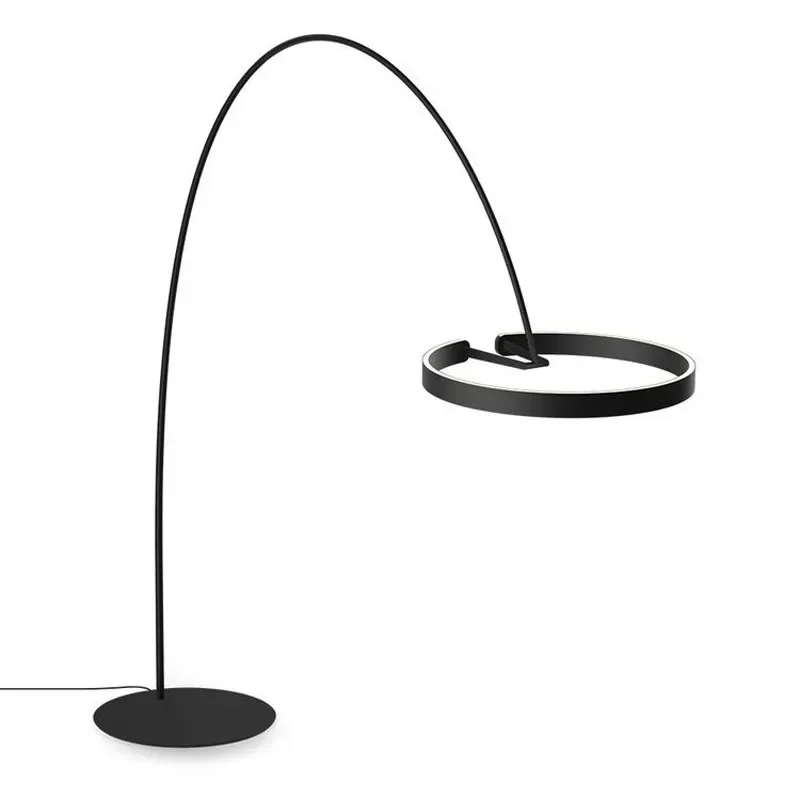 Fishing Floor Lamp LED Nordic Living Room Bedroom Round Ring
