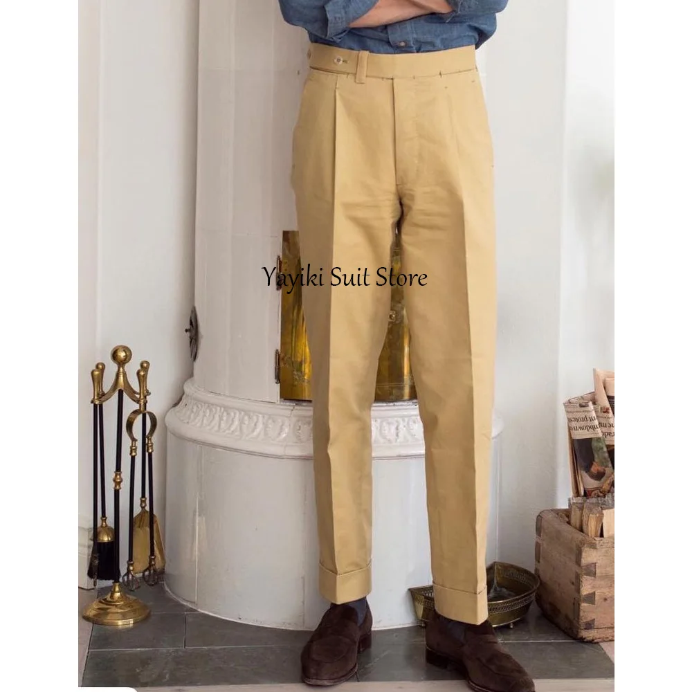 

Брюки для мужчин Брюки Прямые повседневные брюки Классические мужские брюки из однотонной ткани Рабочая одежда пошив