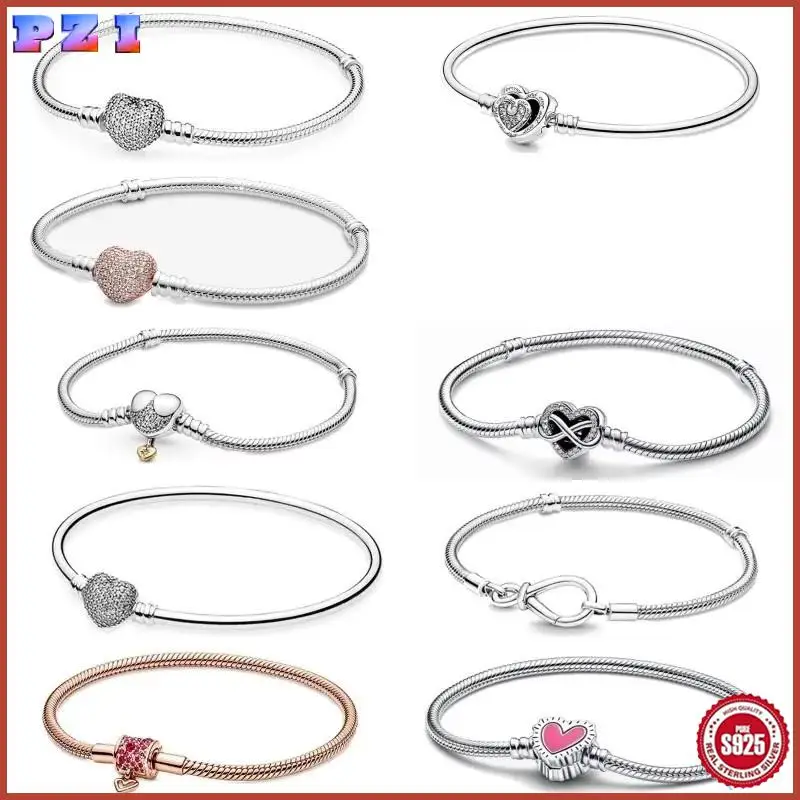 

Heart Snake Chain Bracelet Hot Sall For Women Infinite Knot Clasp Femme Love Bracelet Decoration Bangle Accessories Jewelry Gift