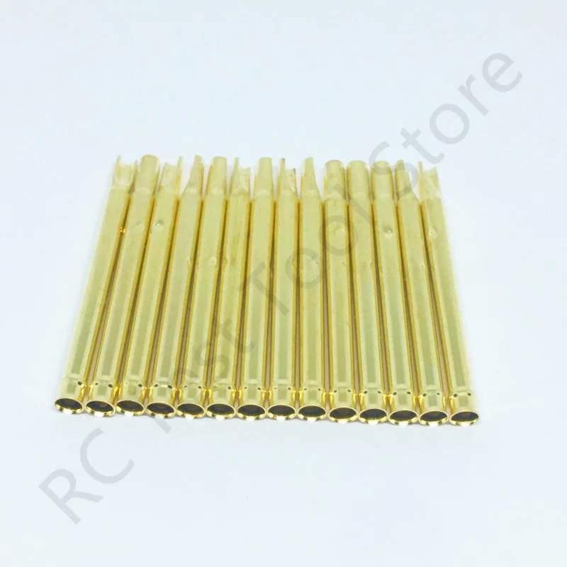 20/100PCS R125-1S Test Pin P125-B Receptacle Brass Tube Needle Sleeve Seat Solder Connect Probe Sleeve 30mm Outer Dia 2.36mm