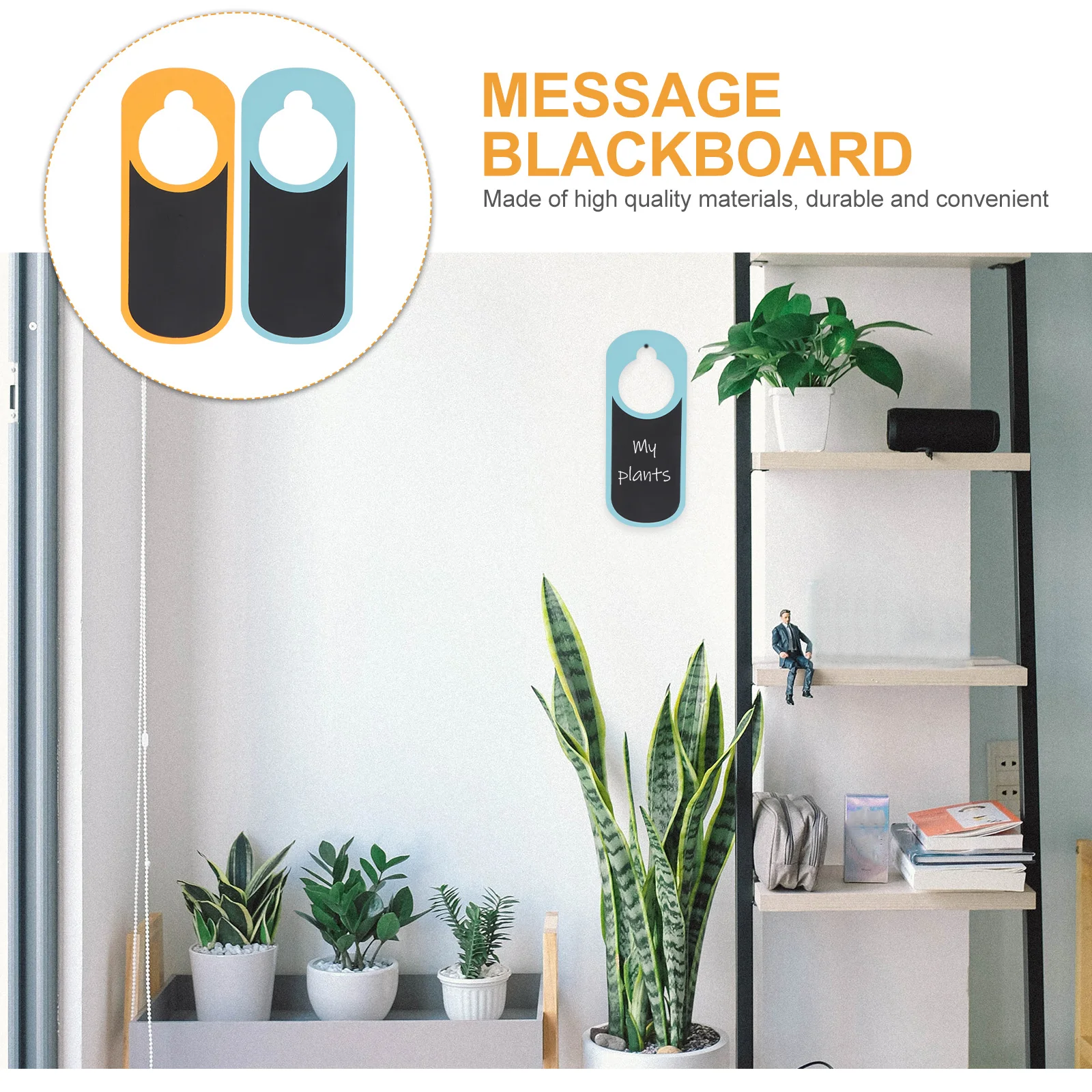 

2Pcs Do Not Disturb Door Hanging Sign Double Sided Chalkboard Message Board Red Friendly Door Hanging Sign