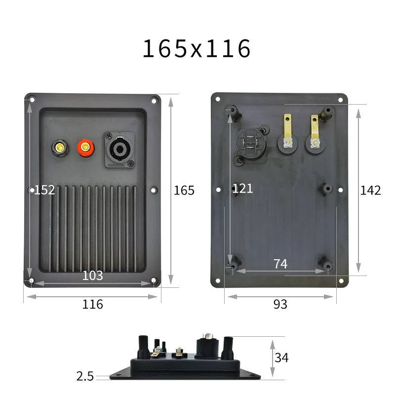 DIY Audio-Zubehör Lautsprecher-Anschlussbox 2/4-Wege Optional Verstärkte ABS-Kunststoff Anschlussdose Verbindungsclip 2 Stück/Set – Detail 17