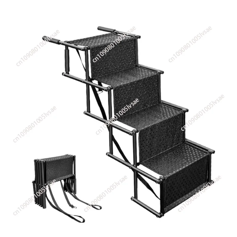 

5 ступеней, рампа для собак, ступенька для домашних животных, лестница с нескользящей поверхностью, алюминиевая рамка, лестница для кошек и собак для кроватей, грузовиков, автомобилей, внедорожников, поддержка 200 фунтов