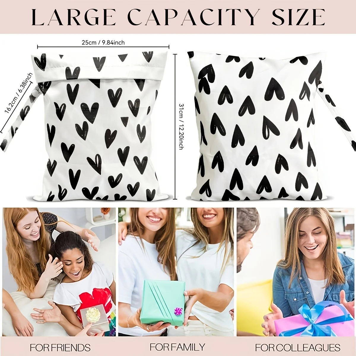 Waterproof Dry Wet Separation Bag Fashion Beach Zipper Bag for Travel Swim Pool Yoga Sportswear Cosmetics Lingerie Storage