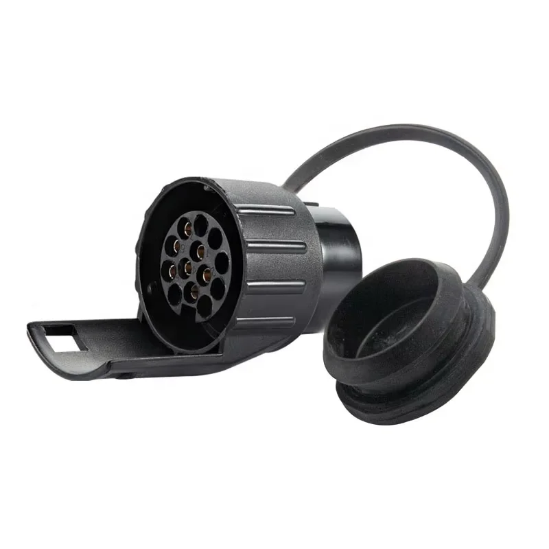 13-Pin Round to 7-Pin Trailer Plug Adapter 12V Waterproof Electric Connector Converter