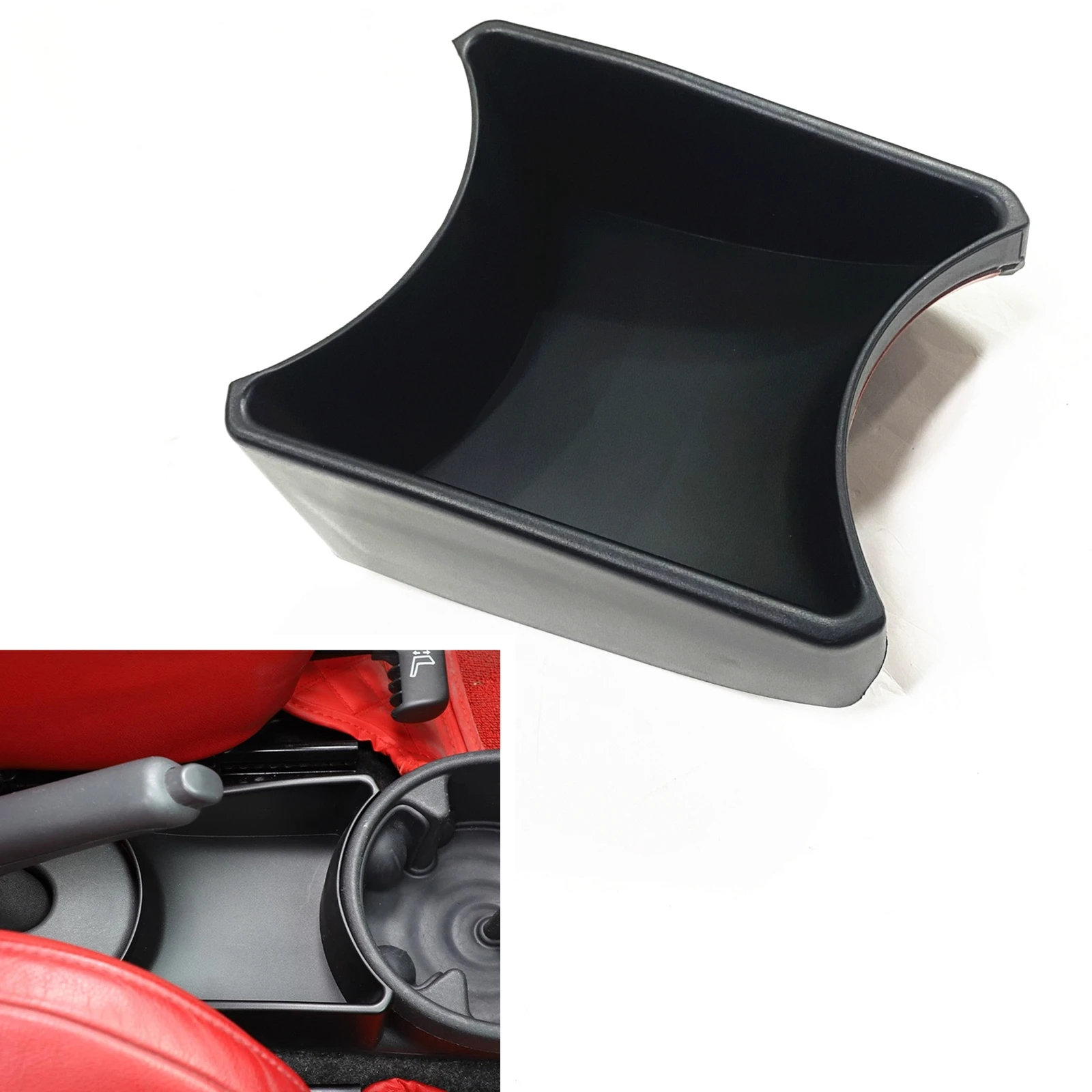 

For Fiat 500 2011 2012 2013 2014 2015 Abarth 595 Interior Center Console Panel Handbrake Multifunctional Storage Box Cover Case