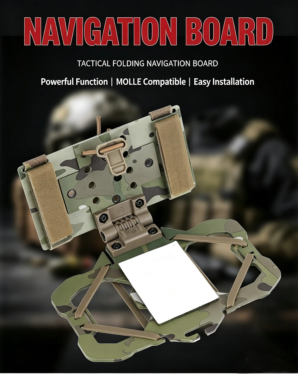 Taktisches Navigationsboard MOLLE-Halterung Handyhalter Taktische Weste Universelle Faltbare Telefonhalterung Airsoft – Detail 7