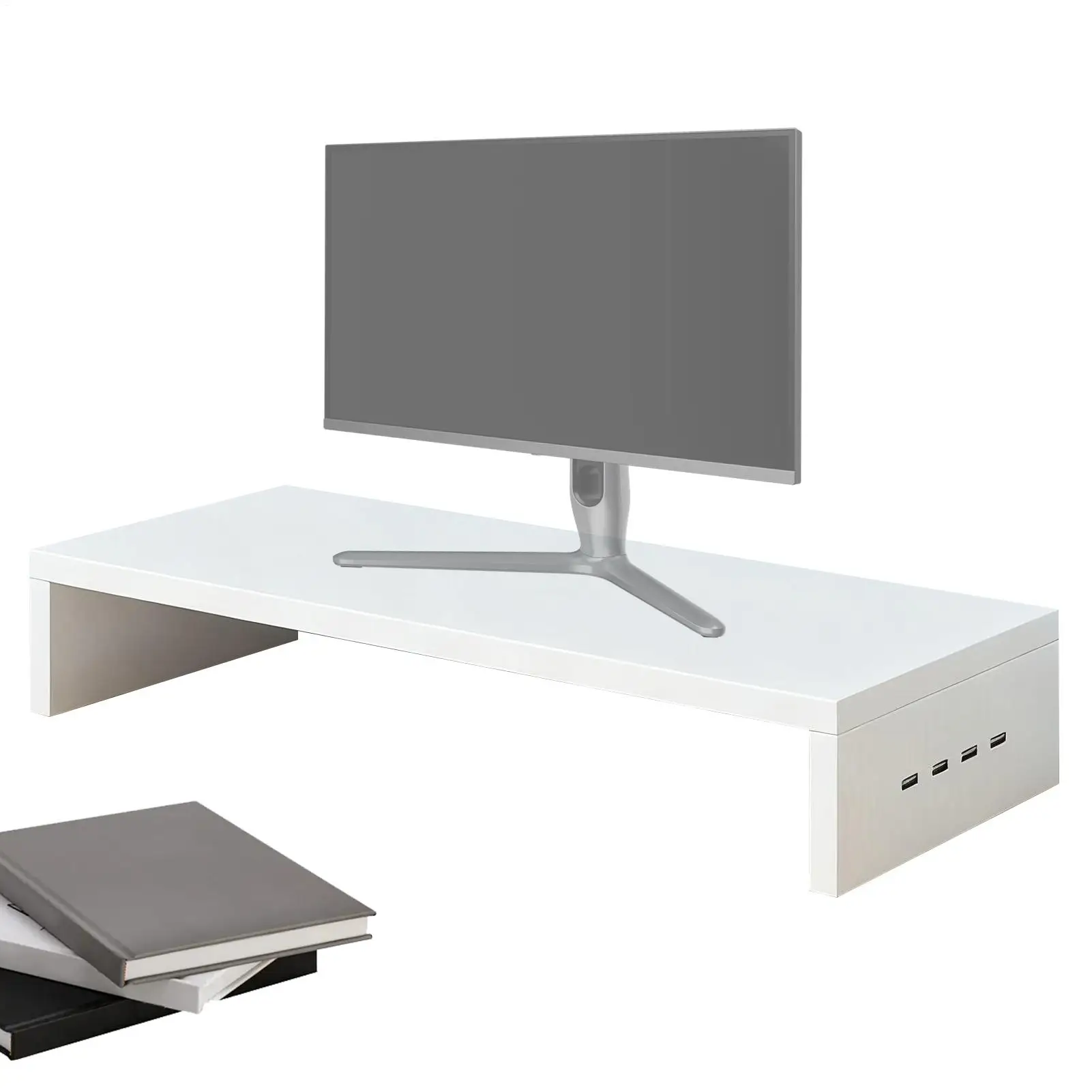 Monitor riser equipped with 4 USB ports Office Printer Stand Computer Monitor Riser for computer monitors Printer Screen