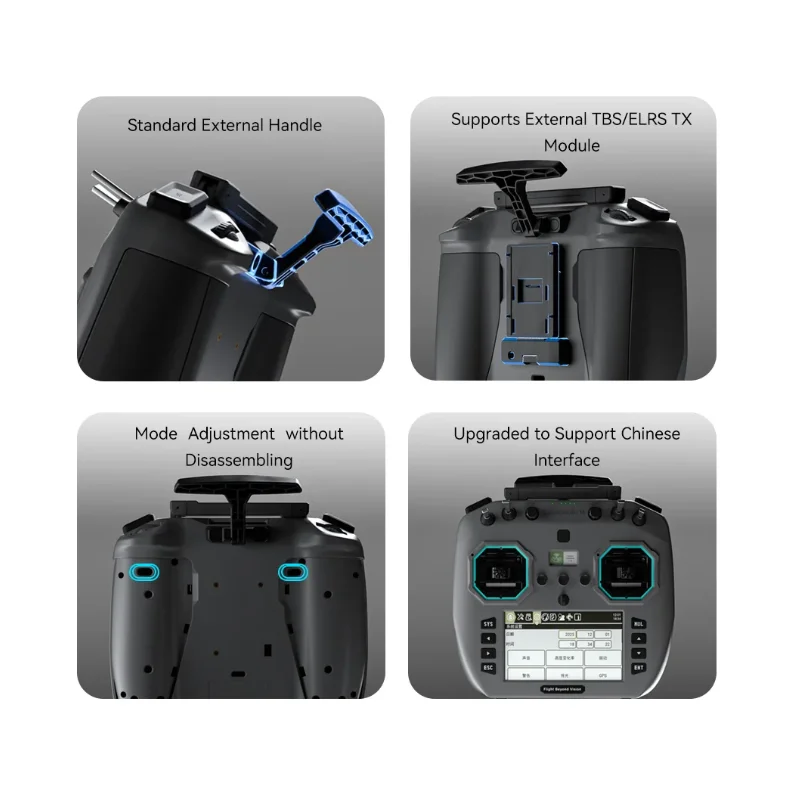 iFlight Commando 14 GemX 2.4G 900MHz Dual Band 1W ELRS Radio Transmitter Remote Control for RC FPV Drone