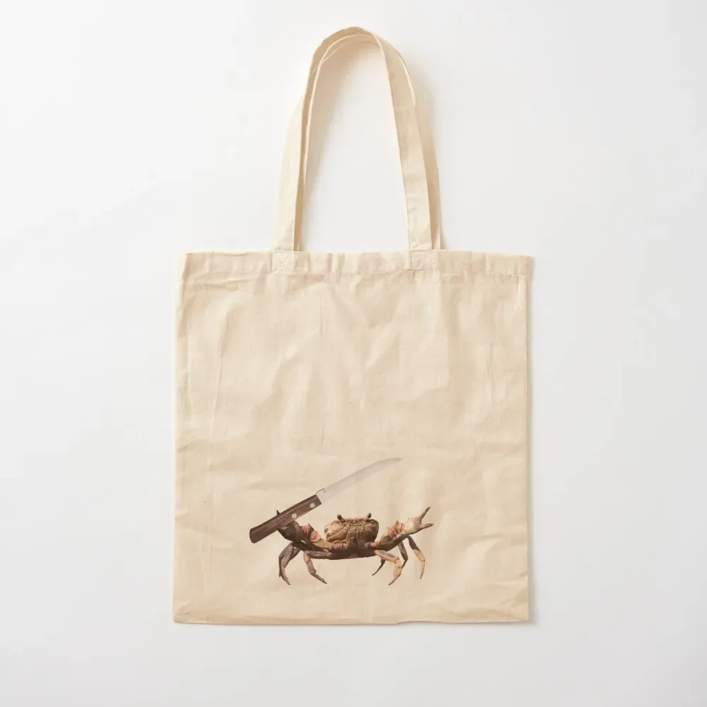 Crab With Knife Tote Bag personalized tote for beach reusable shopping men