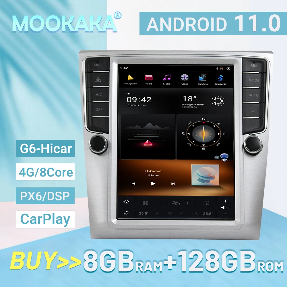 Android 11 FOR VW Passat Magotan CC 2007-2015 HI-car Car radio Player GPS Navigation Voice control PX6/G6 128GB 4GLET 8core