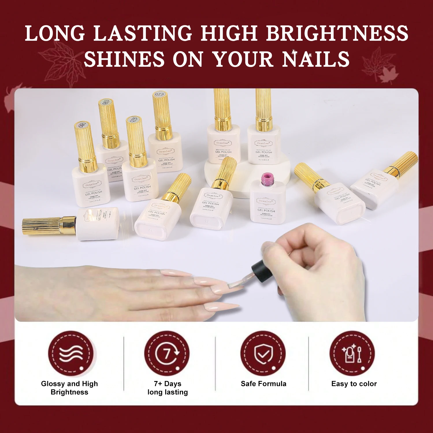 Resin Art Easy - Ovanlee 12-teiliges Nagelkunst-Gel-Set – Hochpigmentiert, glänzendes