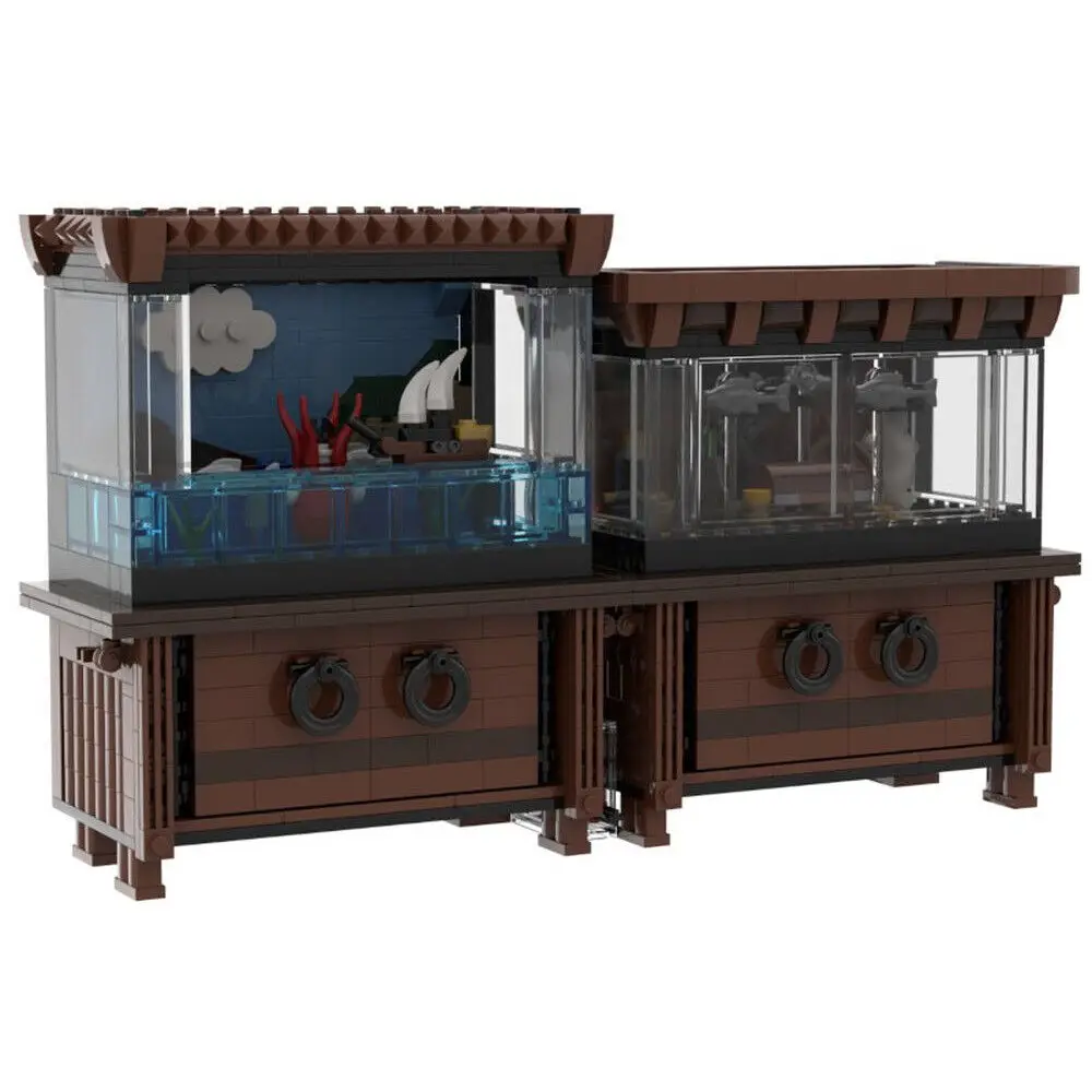 Electric Aquariums Model with Power Functions Motor Kit 1132 Pieces MOC Build