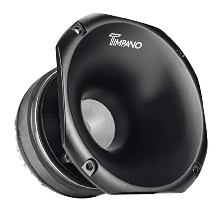 

Stage audio compression driver with aluminum horn black high-power 450W handling and slim profile for compact horn-loaded speak