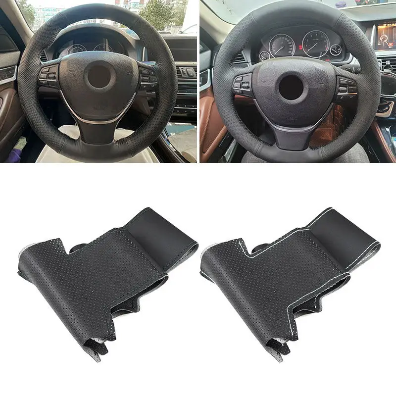 

Перфорированный кожаный чехол на руль из микрофибры для BMW 5 6 7 серии F10 F07 F11 F12 F13 2010-2017 F01 F02 2008-2015