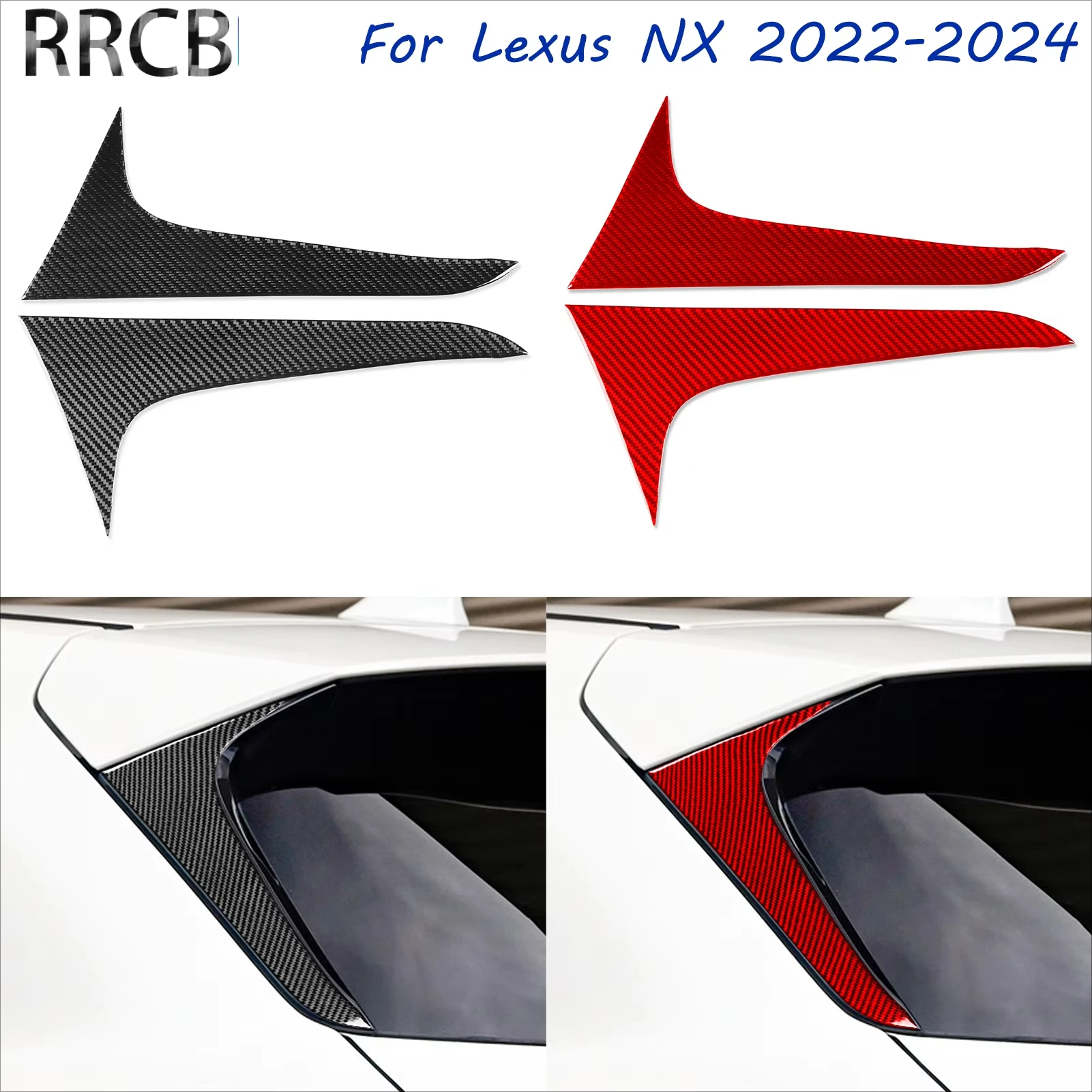 

For Lexus NX 250 350H 450H 2022-2024 Carbon Fiber Rear Tail Lights Trunk Car Interior Accessories Decorative Cover Stickers Trim