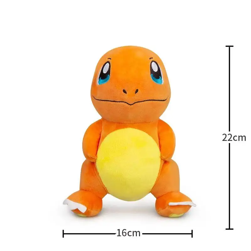 Pokemon Plush Stuffed Toys para Crianças, Anime Soft Dolls, Kawaii, Pikachu, Charmander, Squirtle, Psyduck, Aniversário, Presente de Natal