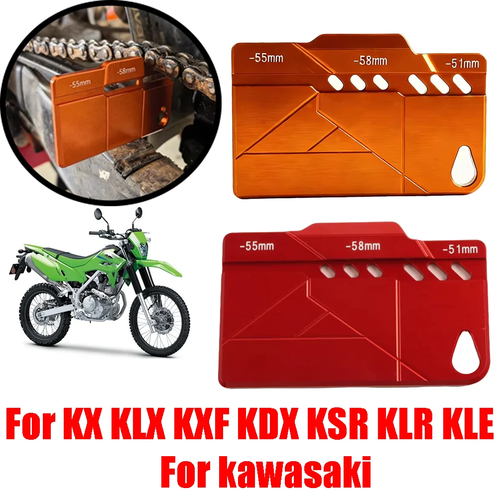 

For Kawasaki KX KLX KXF KDX KSR KLR KLE Motorcycle Accessories Chain Tension Gauge Tool Chain Slack Check Inspector Adjustment