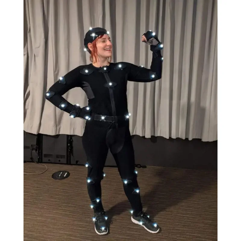 Motion Capture Suit Package, Including Shoe Cover, Hat, Gloves