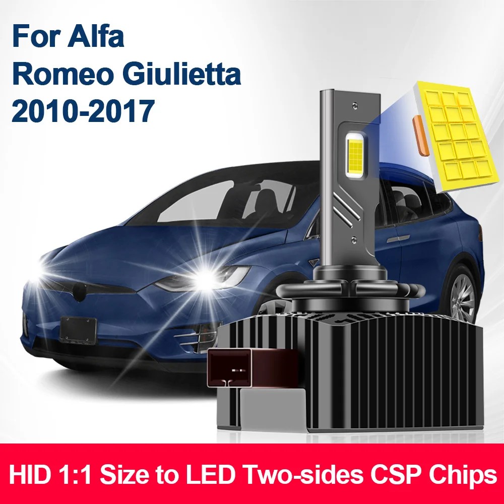 For Alfa Romeo Giulietta 2010-2017 D SERIES LED Car Headlights Bulbs D1S Turbo Lights 30000LM 6000K 110W Auto Lamp Plug&Play 12V