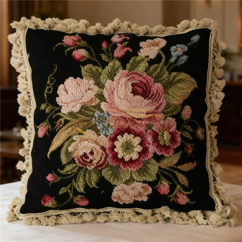 

Набор чехлов для подушек из шерсти высокого качества — индийские узоры суда, вставка не входит в комплект