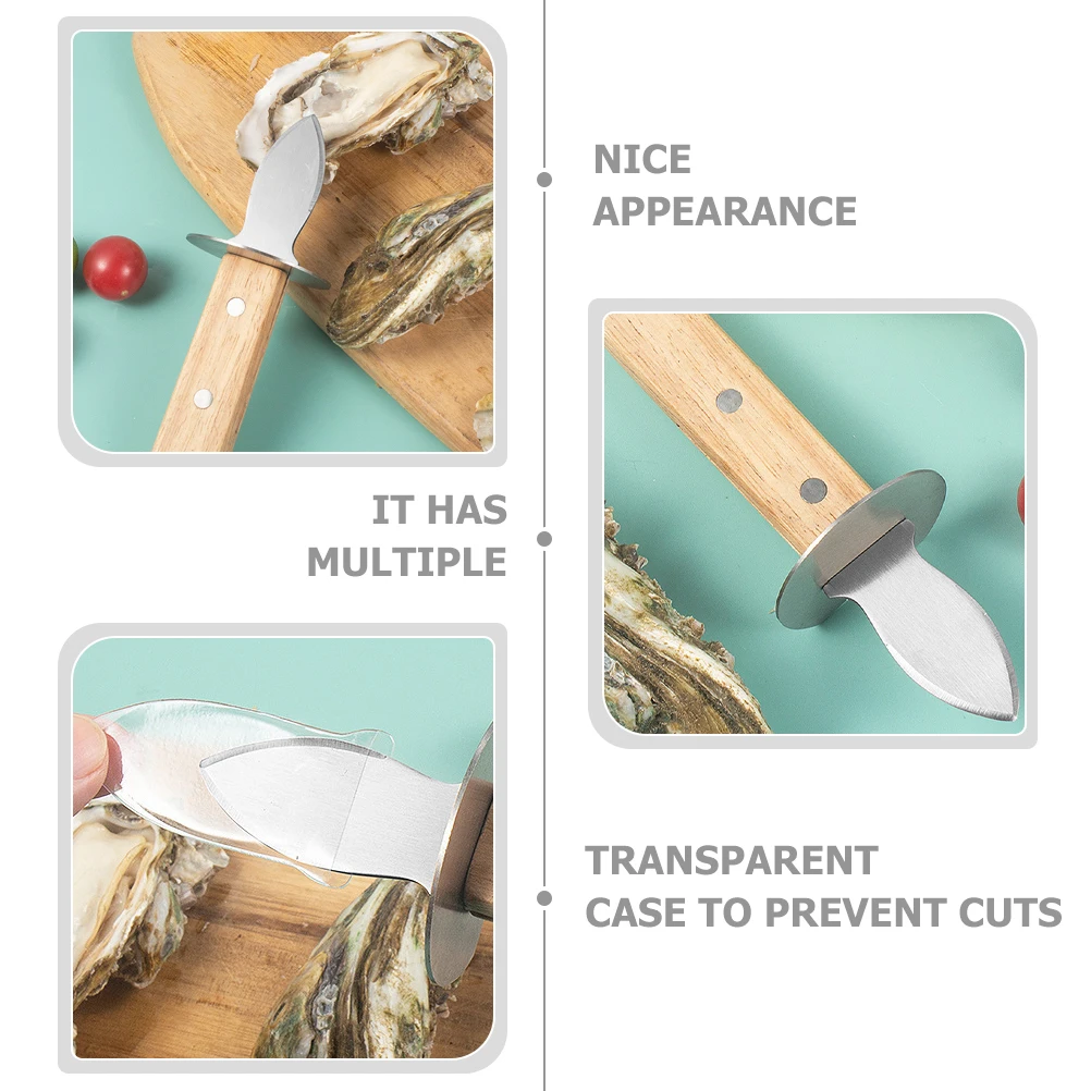 

Stainless Steel Oyster Knife Shucker Tool Clam Opener for Shellfish Kitchen Essential Portable Seafood Party BBQ Travel
