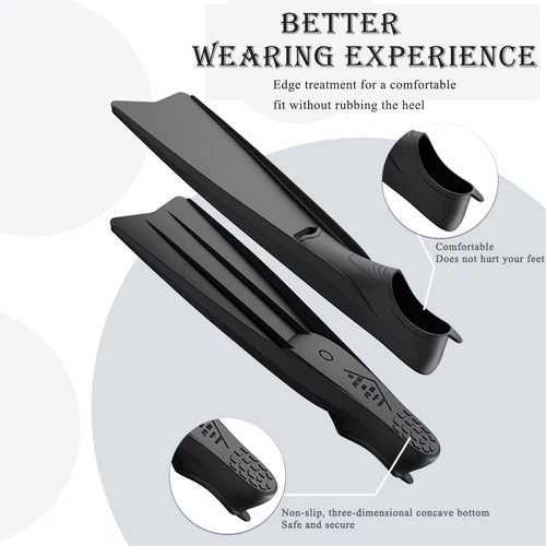 Aletas de natación flotantes largas, aletas de entrenamiento para todas las edades, mejora la posición corporal de la técnica de patadas para snorkel, buceo, adultos, hombres y mujeres