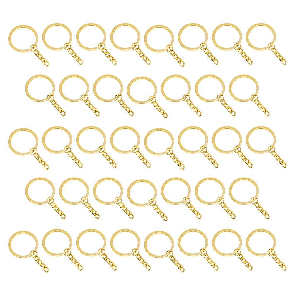 

50PCS Ring Pendant Rings Metal Round Split Key Rings Keys Organization DIY Key Chain Jewelry Accessories Craft