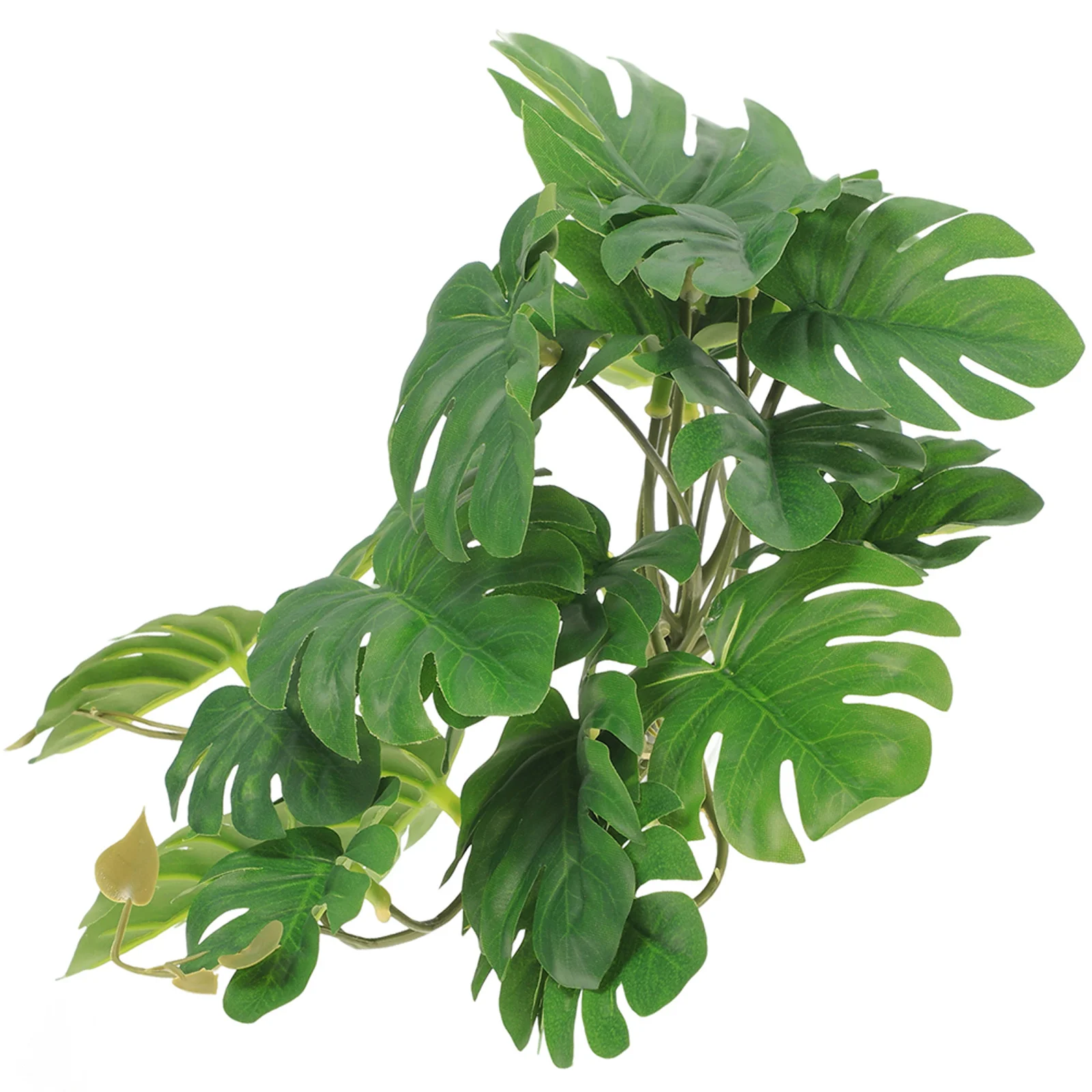 

Hanging Artificial Leaf Ornament Reptile Tank Hideout Lifelike Plant Decoration for Terrarium Climbing Pet Supplies