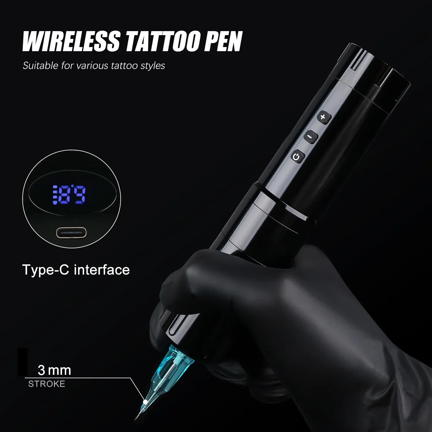 Wireless Tattoo Machines pen Direct Drive Motor 1500mAh Capacity Battery LED Digital Display for Tattoo Artists Permanent Makeup