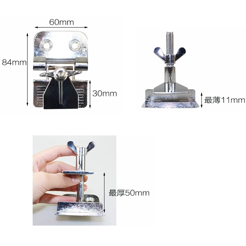 Abrazadera de bisagra de marco de Metal para serigrafía, pieza de herramientas de bricolaje, abrazadera de bisagra de Metal para fijación de marcos de pantalla, U50, 2 unidades por lote