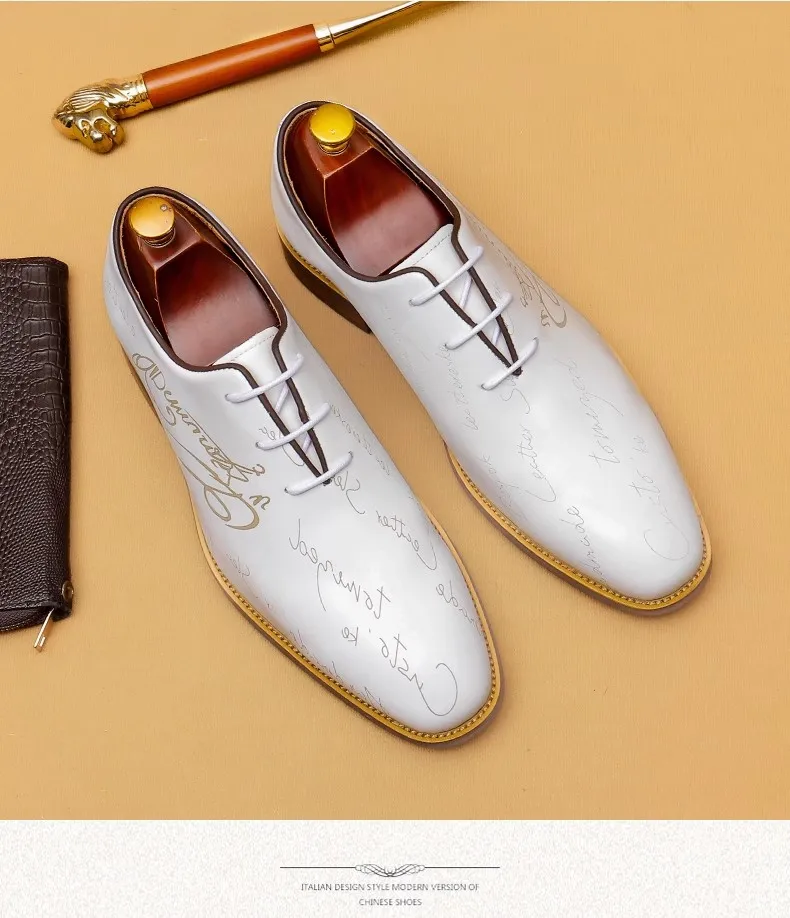 أحذية جلدية جديدة للرجال أحذية أكسفورد للأعمال من الجلد الطبيعي، نمط فستان الزفاف، مقاس كبير 46 #2