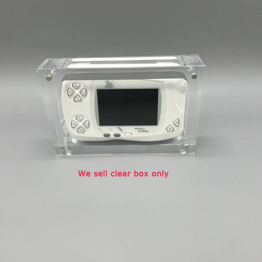 Transparent Storage Magnetic Acrylic box For WONDER SWAN Color WSC  Game Console Cover Shell  Box Display Stand