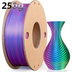 InjPLA-Filament d'impression 3D, 250g, 1.75mm, compatible avec la plupart des imprimantes FDM, rose, rouge, bleu foncé, vert, 3 documents en 1