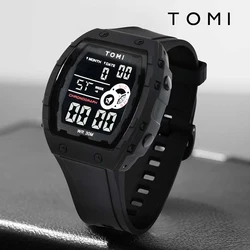 TOMI Men's Sports Multi functional Sports Watch Outdoor Waterproof Date Luminous LED Digital Student Electronic Watch