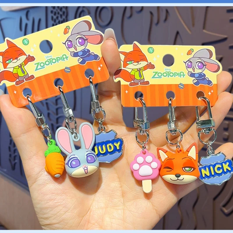 

Genuine Cute Zootopia Judy & Nick Toys Fantasy Toy Story Pendant Bag Plush Keychain Phone Car Plush Keyring for Birthday Gift
