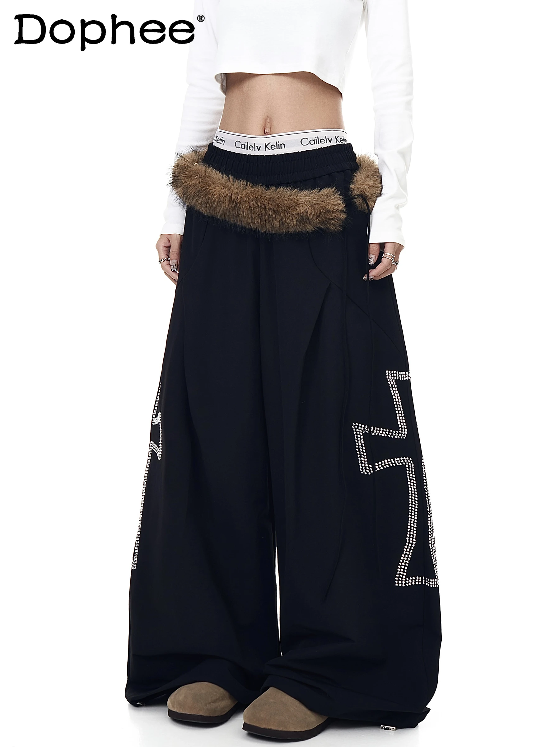 

Y2K Subculture Американские ретро-трендовые брюки-карго Тяжелые гладильные свободные повседневные молодежные популярные широкие брюки унисекс