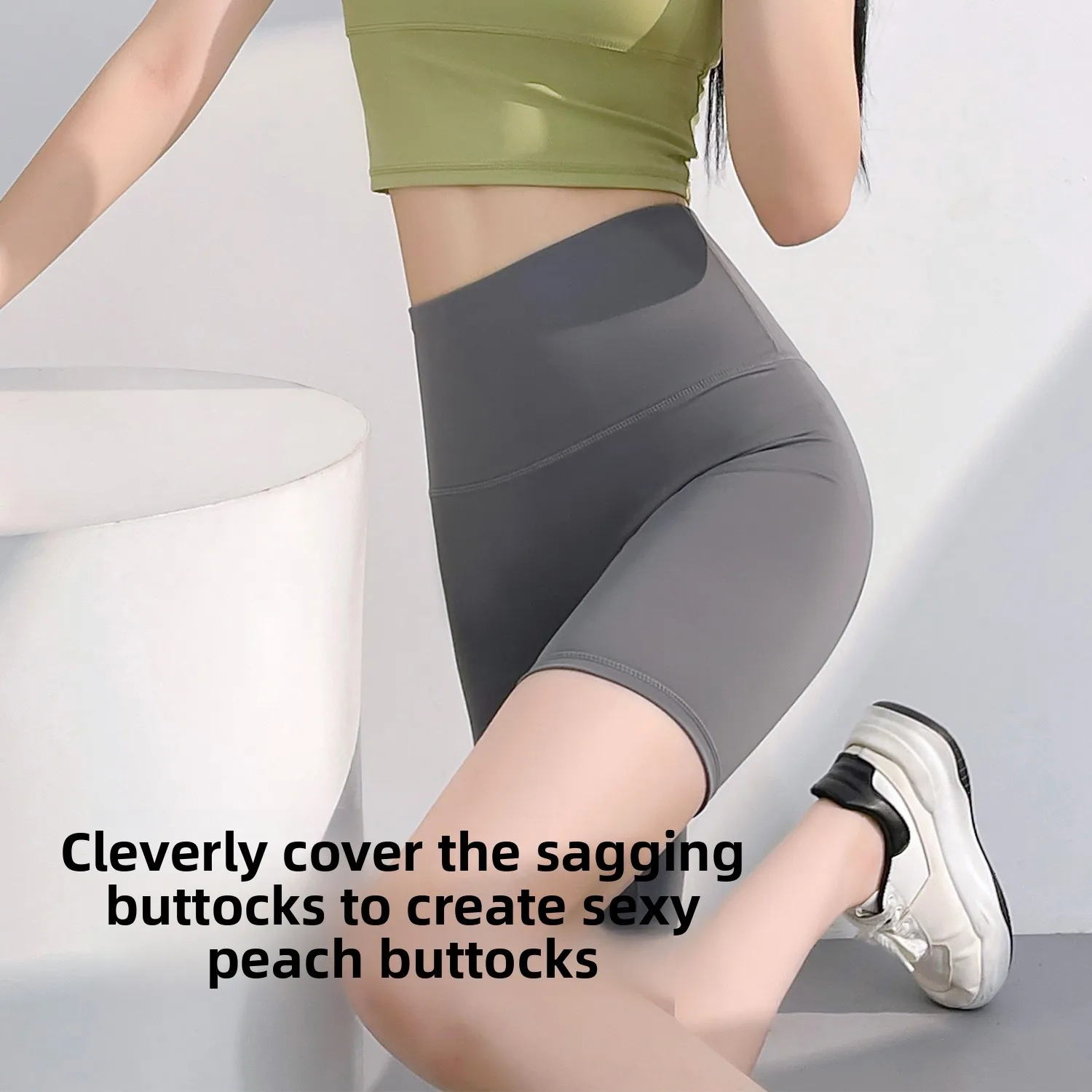 Seamless High Waist Yoga Shorts for Women Tummy Control Workout Shorts Butt Lift Workout Shorts for Yoga Running Gyming