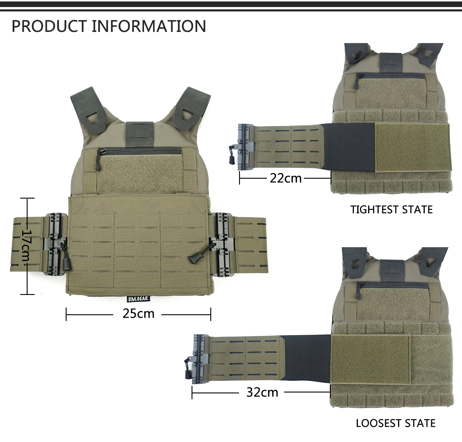 DMGear Ferro FCSK 2.0 JPC kamizelka kamuflaż Quick Release Surround akcesoria dostosowanie kolorów