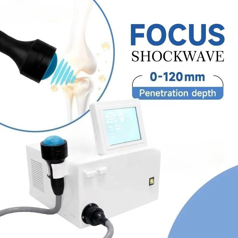 High Power Clinic Uses Focused Shockwave Human Therapy Machine for Physical Therapy and Sports Injury Recovery Salon use machine